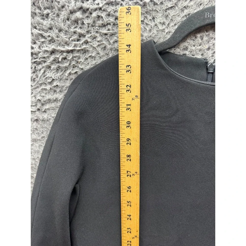 Cos Tailored Crewneck Long Sleeve Mini Dress Black Womens Size 4 US / 34 UK